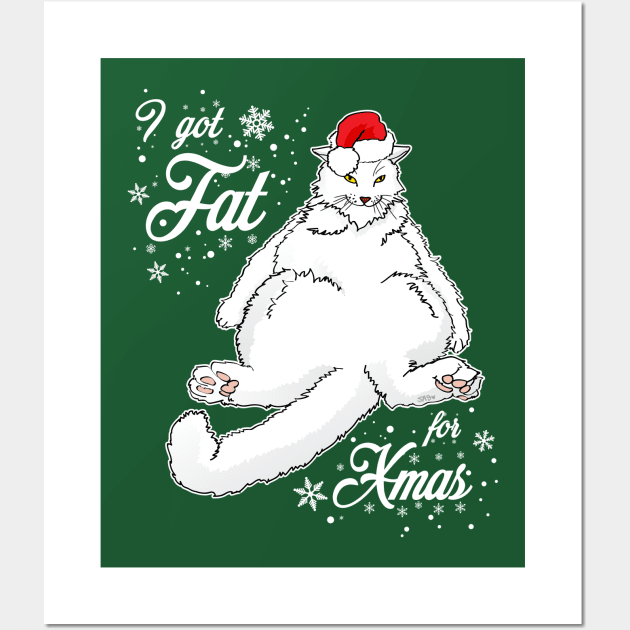 What did you get for X'mas? White Cat Wall Art by meownarchy